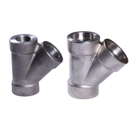 China 45 Degree Y-Branch A182 F304 Stainless Steel Lateral Tee,SW 3000# ASME B16.11