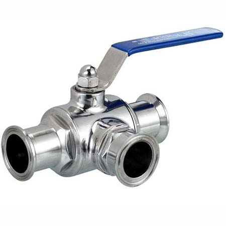 3 Way Clamp Stainless Steel Sanitary Ball Valve - Buy Ball Valve ...