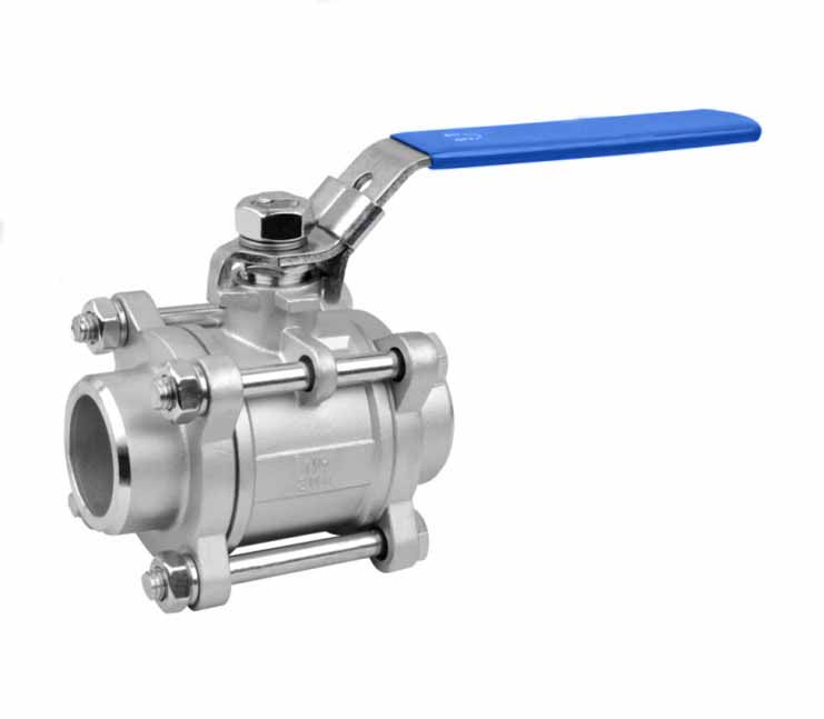 3PC Stainless Steel Butt Welding Ball Valve 