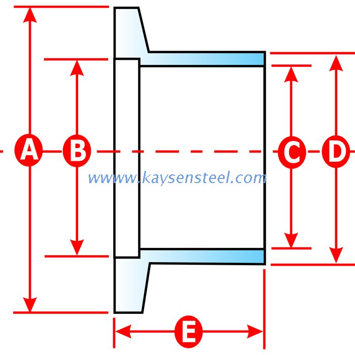 KF(QF) 304L Stainless Steel Half Nipples, Long Weld Stub KF-40, Vacuum Fittings