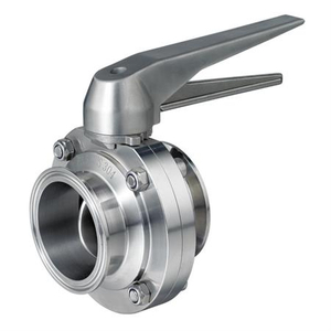 Sanitary Clamped Butterfly Valve With Stainless Steel Handle