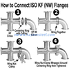 KF(QF) 304L Stainless Steel Half Nipples, Long Weld Stub KF-40, Vacuum Fittings