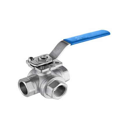 3 Way Ball Valves with Mounting Pad