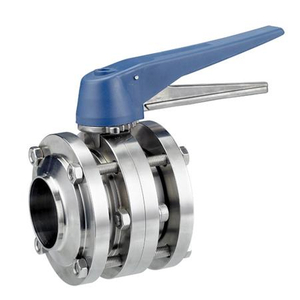 Three-pieces Butterfly Valve With Multiple-position Handle