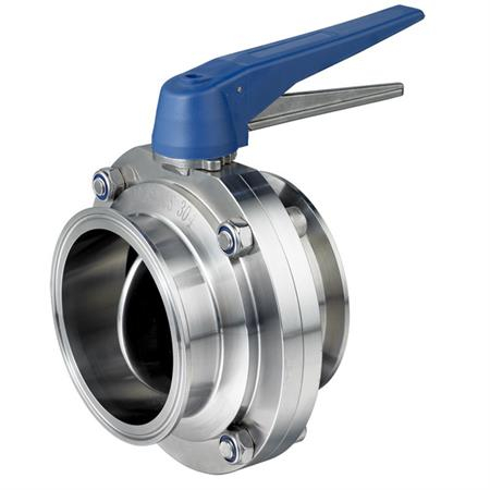 Clamped Butterfly Valve With Multiple-Position Handle