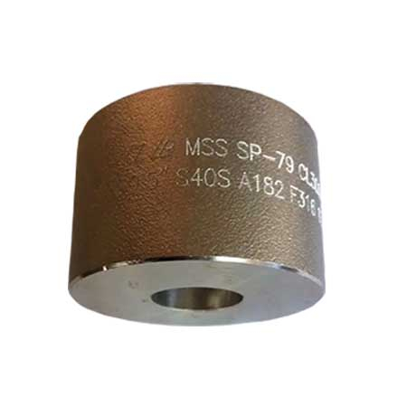 China Mills Duplex Steel Fittings UNS S32750/S32760 Reduce Insert MSS-SP-79 2" 6000#