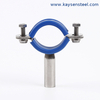 Sanitary Pipe Support with Blue Rubber Insert