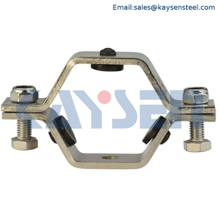 Stainless Steel Sanitary Hexagon Pipe Hanger with Rubber Grommets