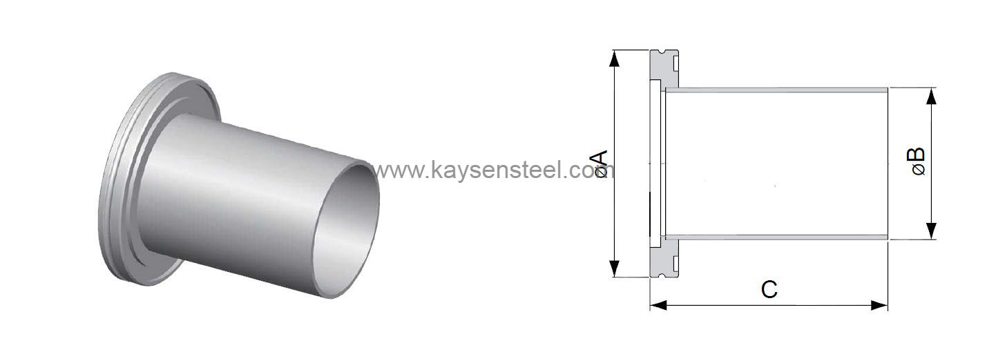ISO half nipple flange