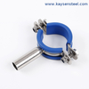 Sanitary Pipe Support with Blue Rubber Insert