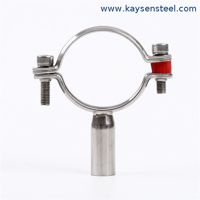 Sanitary Round Pipe Clamp with base plate