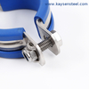 Sanitary Pipe Support with Blue Rubber Insert