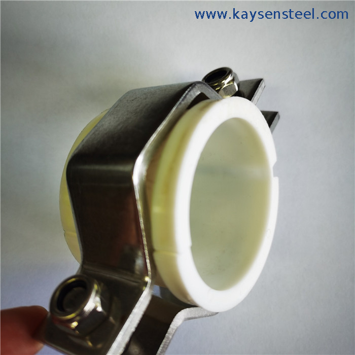 Sanitary Hex Pipe Holder with ABS Sleeve